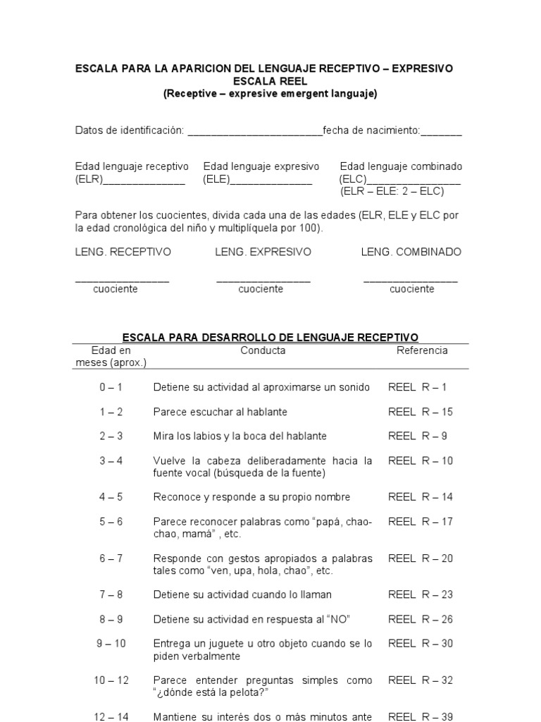 Escala REEL Verb Sentence (Linguistics)