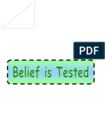 Belief Part 1-5- Belief is Tested