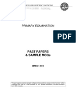 Primary Examination: Past Papers & Sample Mcqs