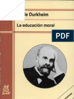 DURKHEIM, Emilio, La educación moral Introducción la moral laica