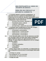 Examen para Postulante Al Cargo de Docente de Basica