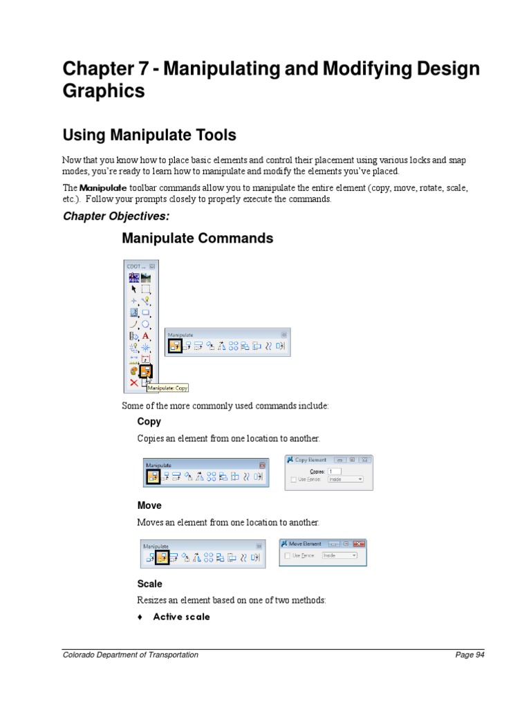MicroStation ReferenceChapter07 Manipulating and Modifying Design