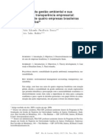 A Contabilidade Da Gestão Ambiental e Sua Dimensão para A Transparência Empresarial: Estudo de Caso de Quatro Empresas Brasileiras Com Atuação Global