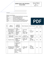INSPECTION AND TESTING PLAN (ITP