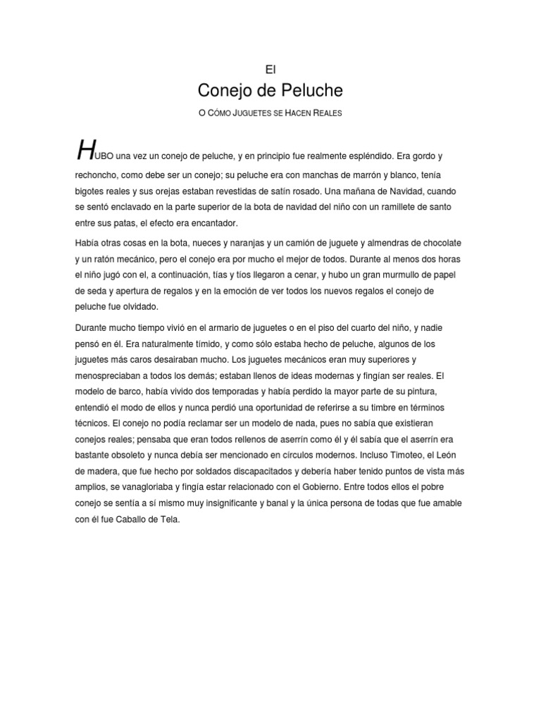 libro el conejo de felpa gratis