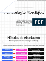 METODOS de ABORDAGEM Indutivo Dedutivo Hipotetico Dedutivo