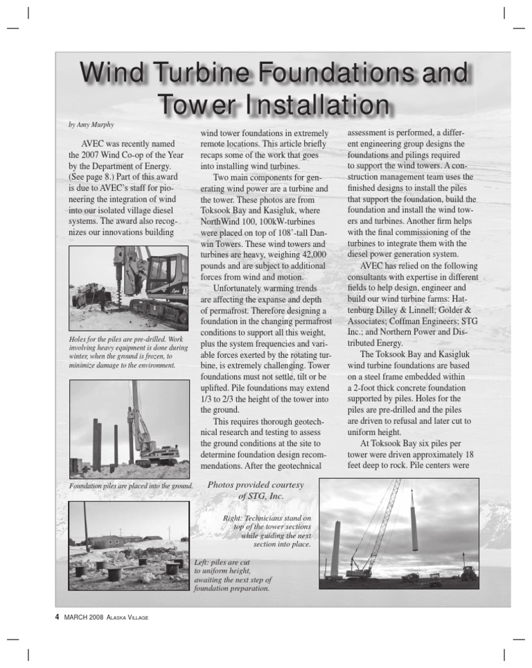 Wind Turbine Foundation Installation Guide | PDF | Deep Foundation ...