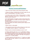 Examville.com - Electric Current and Resistance