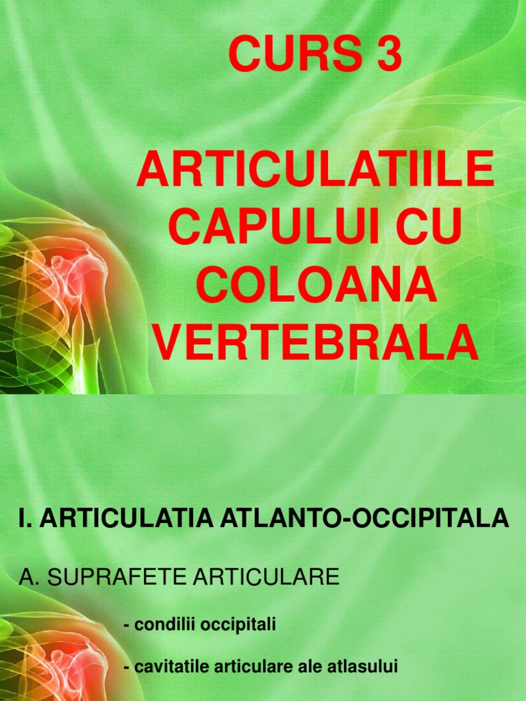 articulatia capului cu coloana vertebrala)