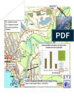Carte des 3 lieux d' échantillonnages du MDDEFP à Lac-Mégantic