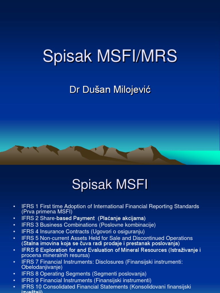 Spisak Msfi Mrs | PDF