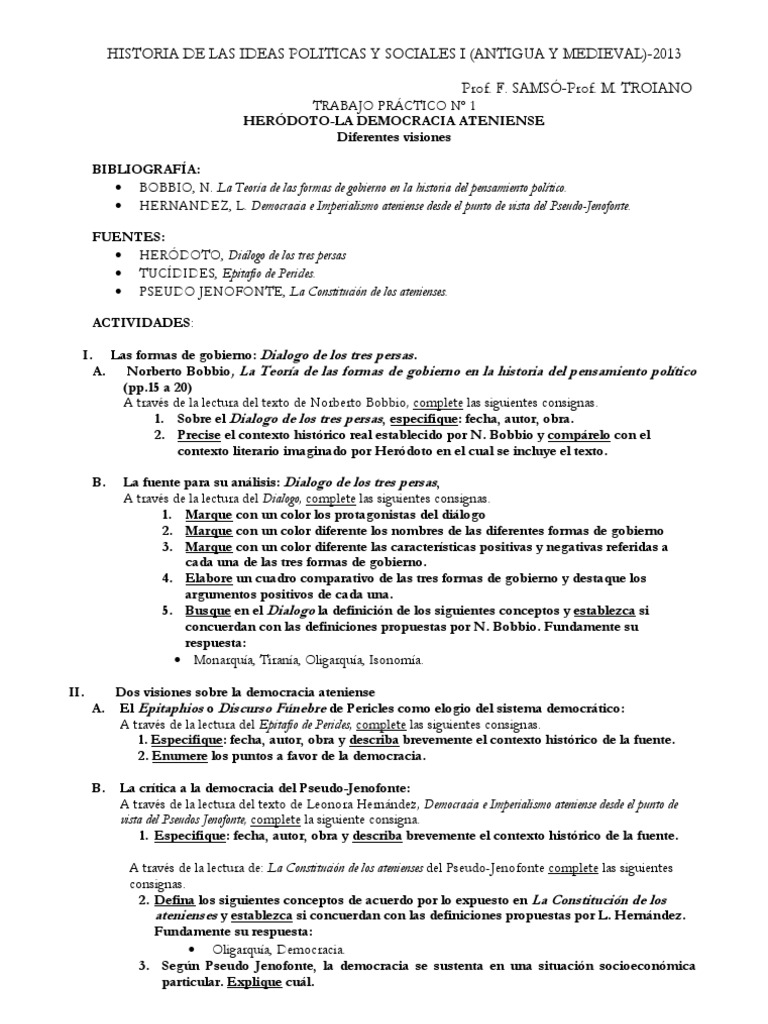 Análisis de la Democracia Ateniense | PDF | Atenas clásica | Formas de ...