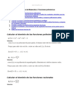 Ejercicios Matematica I Funciones Polinomicas