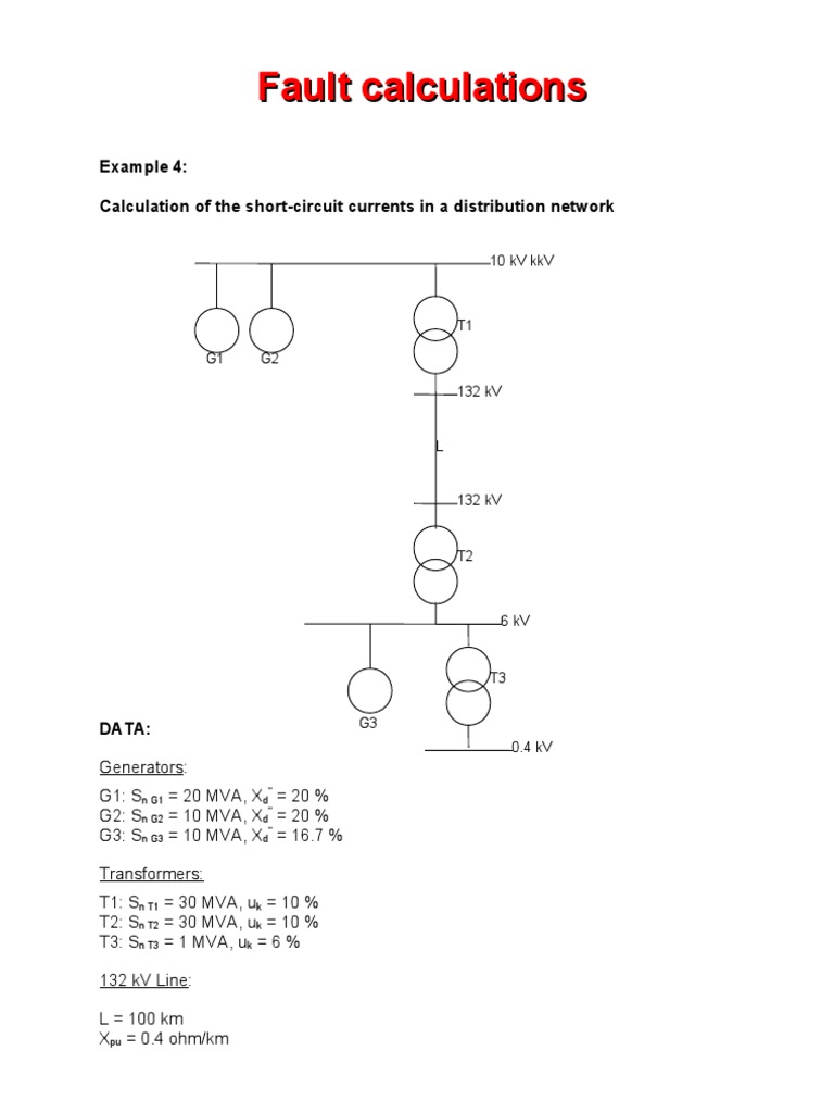 4-2 Fault Calculations - Example 4 | PDF | Technology & Engineering