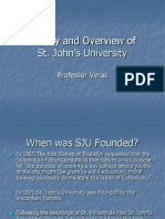 History and Overview of St. John's University: Professor Veras