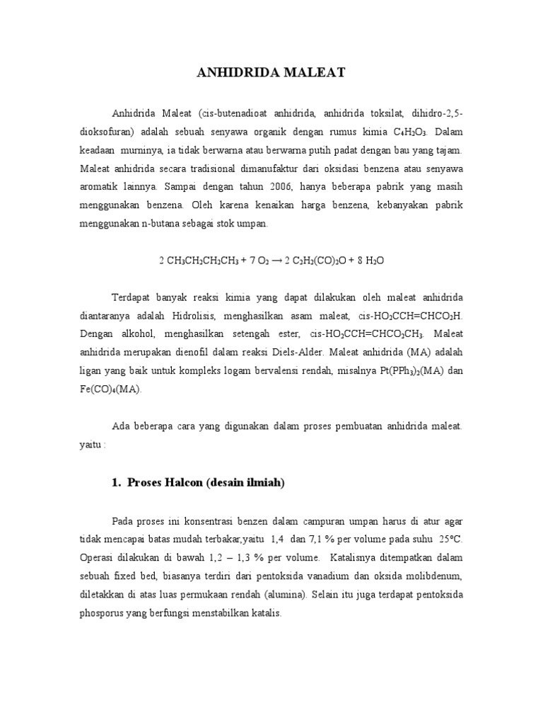 Anhidrida Maleat | PDF