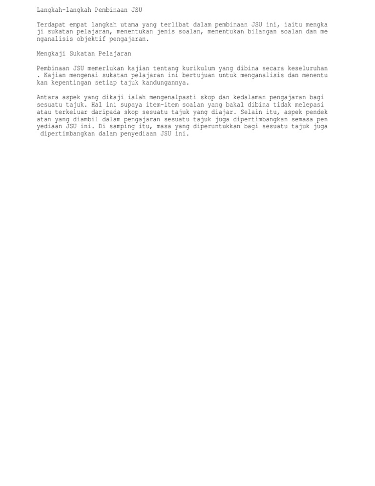Langkah Membina Jsu Pdf