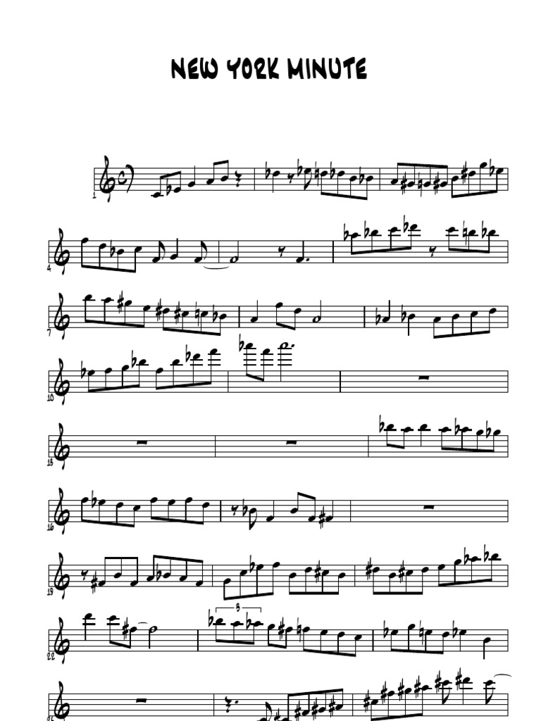Herbie Hancock New York Minute Transcription PDF