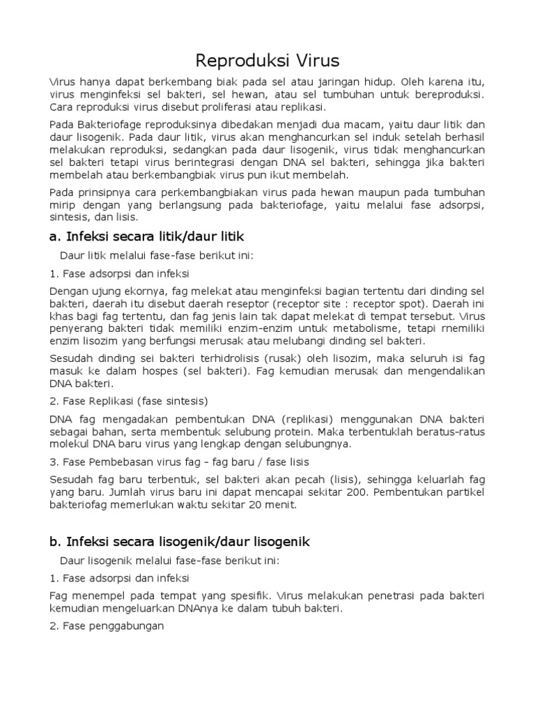 Reproduksi Virus