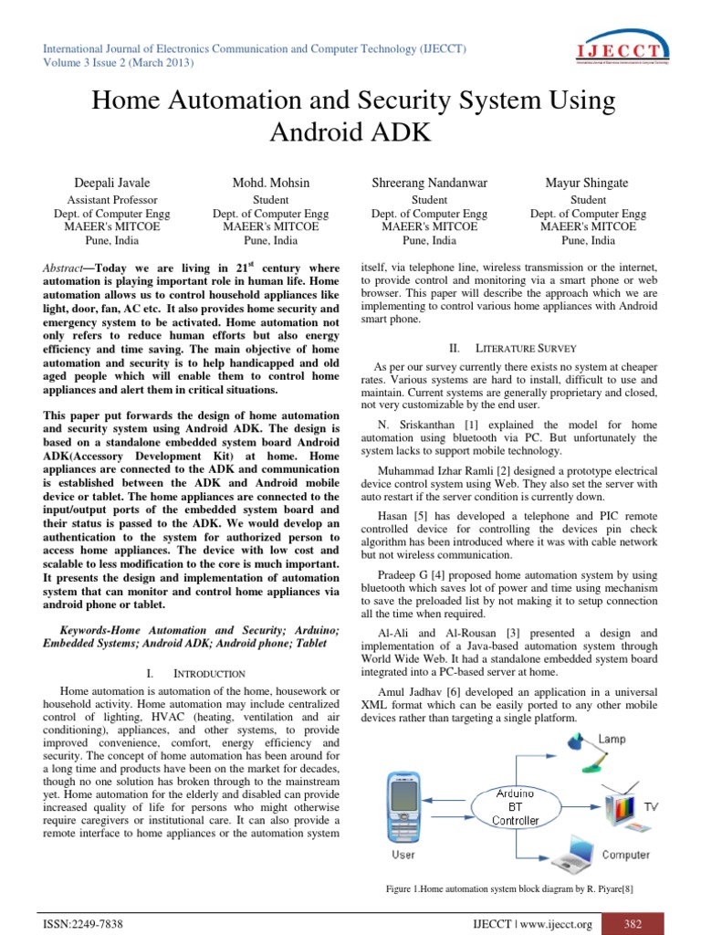 Android-Based Home Automation System | PDF | Android (Operating System ...