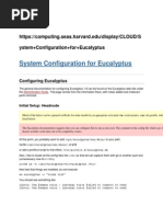 Ystem Configuration For Eucalyptus