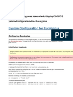 Ystem Configuration For Eucalyptus