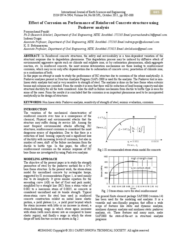 Effect of Corrosion On Performance of Reinforced Concrete Structure ...