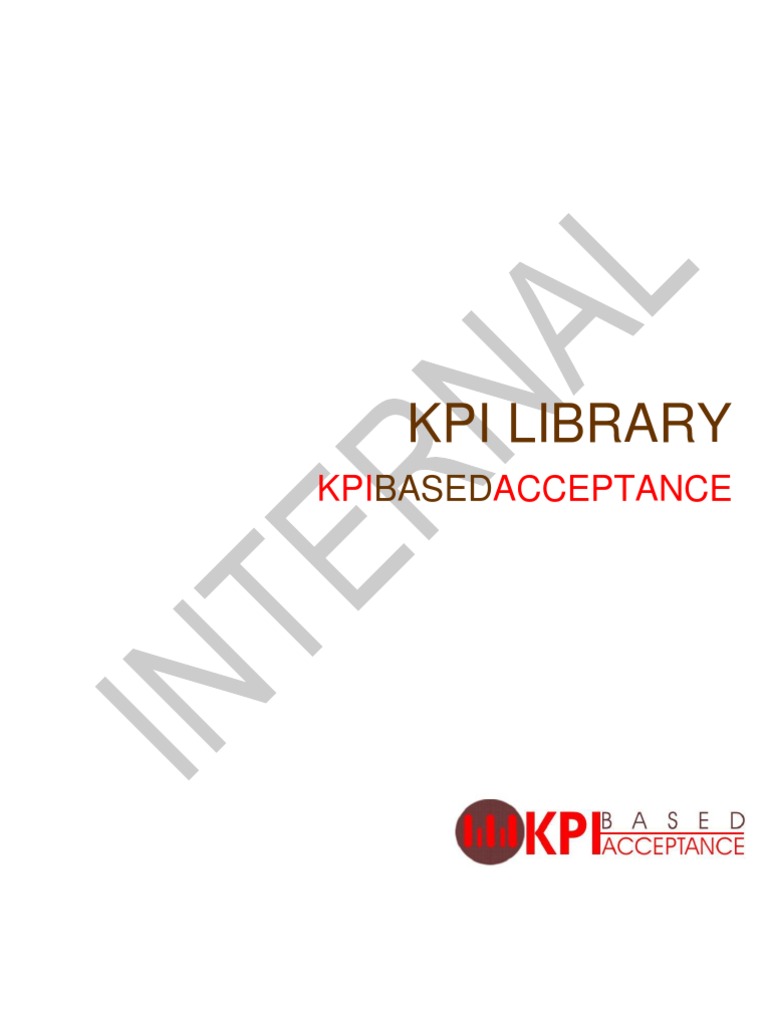 KPI Library for Acceptance Procedures | PDF | Quality Of Service ...
