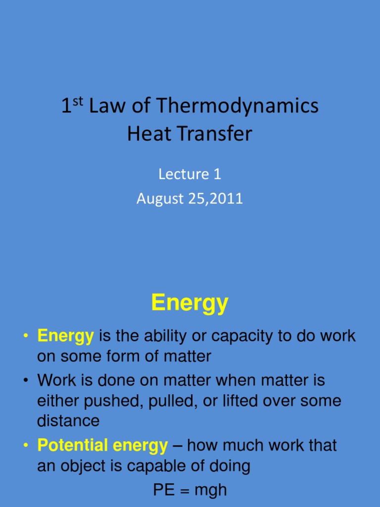 Lecture 1 Thermodynamics PDF Atmosphere Of Earth Convection