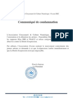 Communiqué de Condamnation PDF