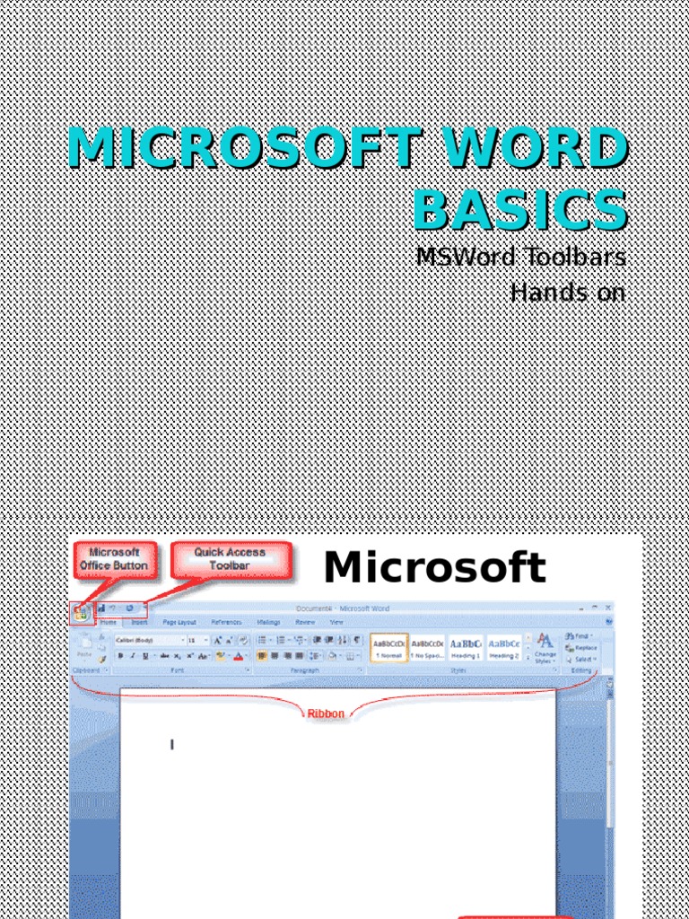 MS Word Basics for Beginners | PDF | Microsoft Word | Software