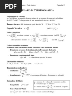 Formulario Di Termodinamica