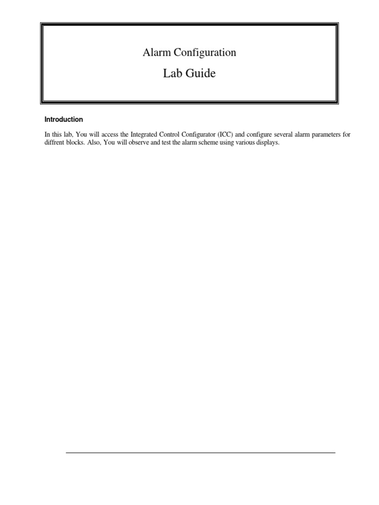 Lab Guide: Alarm Configuration | PDF | Computer Engineering ...