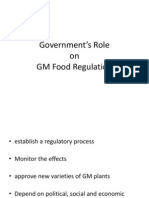 Government's Role On GM Food Regulation