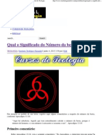 Qual o Significado Do Número Da Besta, 666 - Portal Da Teologia PDF