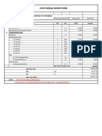 COST BREAK DOWN Weld Split Tee Saim