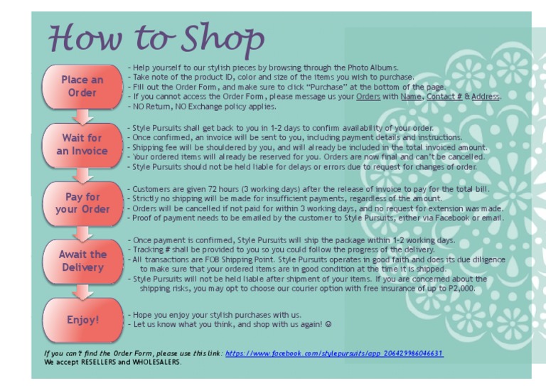 Shopping Guidelines and Terms | PDF | Invoice | Service Industries