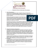 FSU Non-Discrimination & Grievance Policies and Procedures