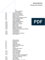 Mechanical/Electrical Field Inspection Guidelines