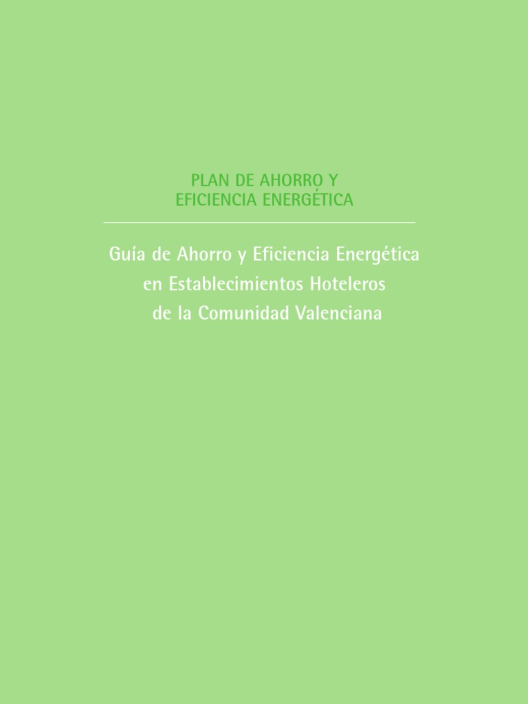 Plan de Ahorro y Eficiencia Energetica en Hoteles | PDF | Lámpara ...