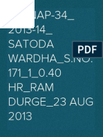 55 - Nap-34 - 2013-14 - Satoda Wardha - S.no.171 - 1 - 0.40 HR - Ram Durge - 23 Aug 2013