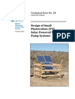 Design of Small Photovoltaic (Pv) Solar-powered Water Pump