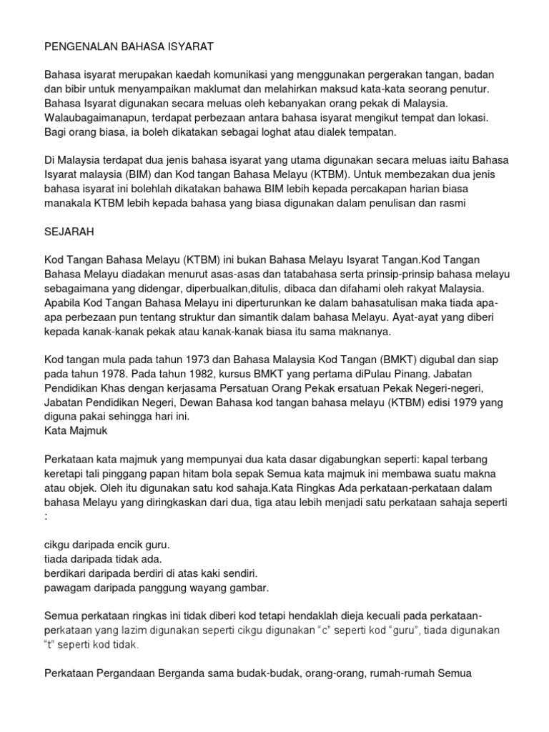 Pengenalan Bahasa Isyarat