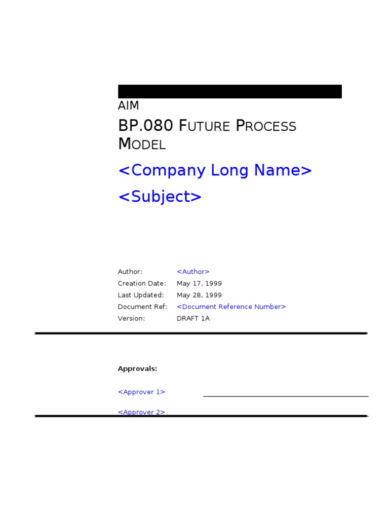BP080 Future Process Model Template | PDF | Document | Computing