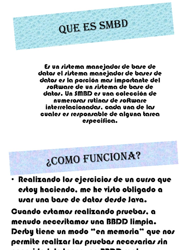 Qué es SMBD y su funcionamiento | PDF | Bases de datos | Gestión de ...