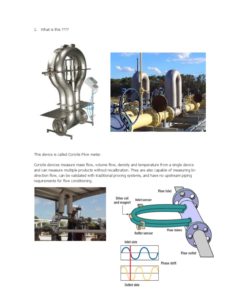 Coriolis Flow Meter PDF Flow Measurement Dynamics (Mechanics)