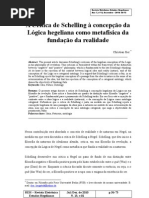 Crítica de Schelling à concepção da Lógica Hegeliana
