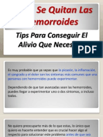 Como Se Quitan Las Hemorroides Tips para Conseguir El Alivio Que Necesitas