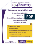 2013 RI Recovery Month Kick-Off Flyer