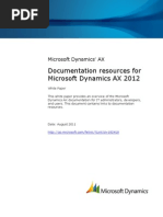 Documentation Resources for Microsoft Dynamics AX 2012